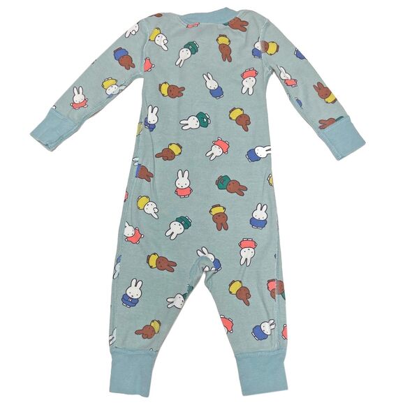Hanna Andersson x Miffy Baby Zip Sleeper Size 6-12 Months Blue Organic Cotton - Picture 2 of 4
